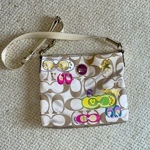 NWOT Coach unique multicolored y2k satchel / shoulder bag